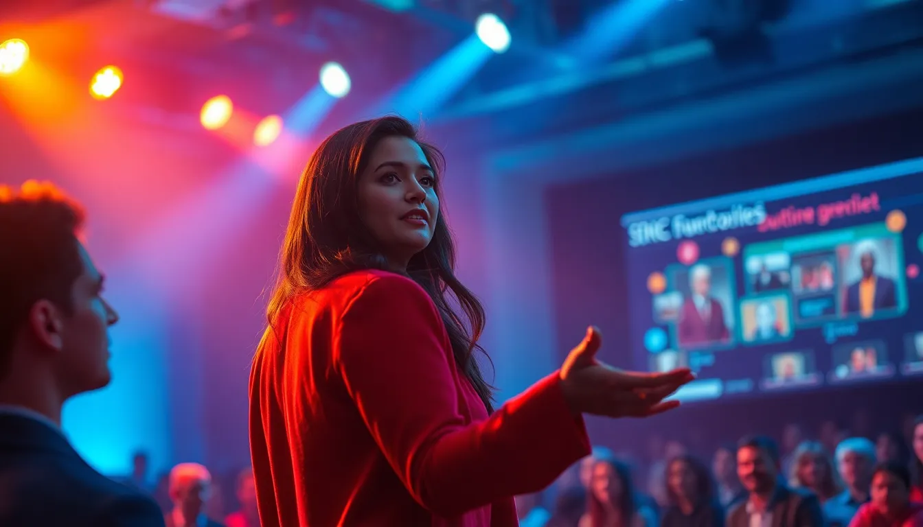 A young male entrepreneur stands poised on a city balcony, his confident posture reflecting ambition. The backdrop is a stunning urban skyline bathed in the warm colors of sunset, with deep oranges and purples blending beautifully. The sharp focus captures details of his tailored suit against the softly blurred city lights, creating a dynamic visual experience. The composition effectively uses leading lines to highlight his figure amidst the vibrant city energy.