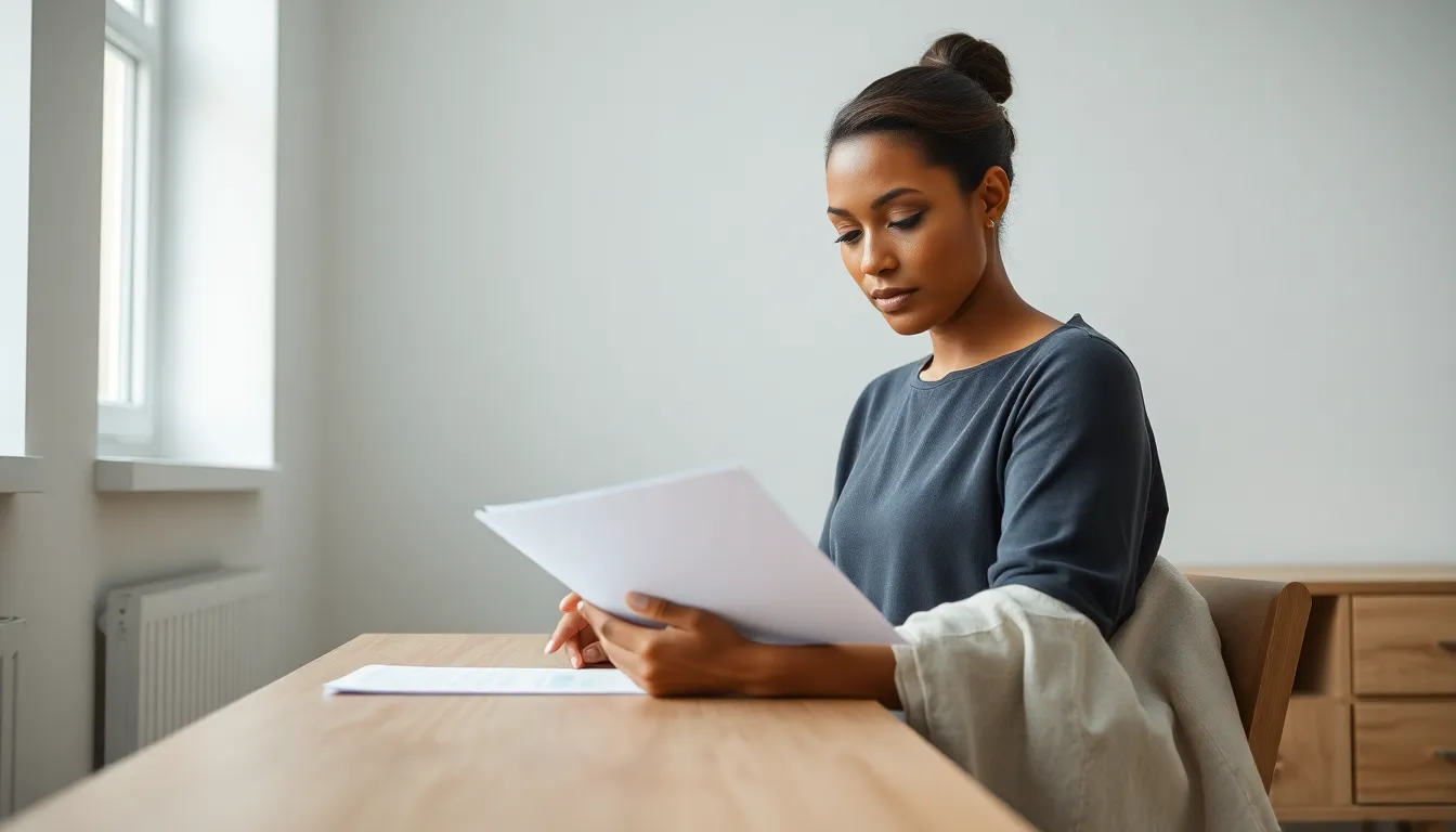 This serene image captures a female entrepreneur in a minimalist workspace, radiating calm and focus. Soft, diffused light enhances the gentle colors of the environment, creating an atmosphere conducive to productivity. The attention to texture—from her natural skin to the linen fabric—adds depth and richness to the scene. The composition reflects a thoughtful balance, inviting viewers to appreciate the tranquil yet professional quality of her workspace, embodying the essence of modern entrepreneurship.