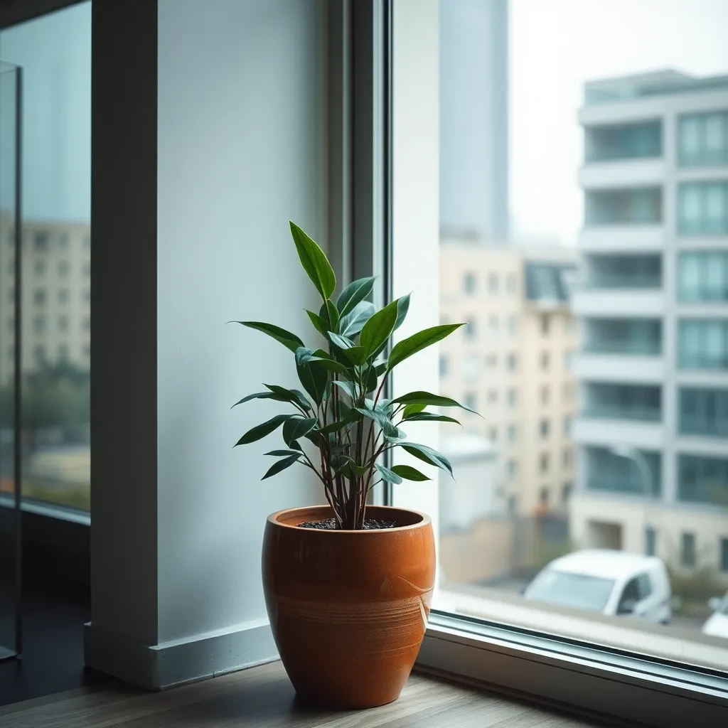 Urban Plant by a Window