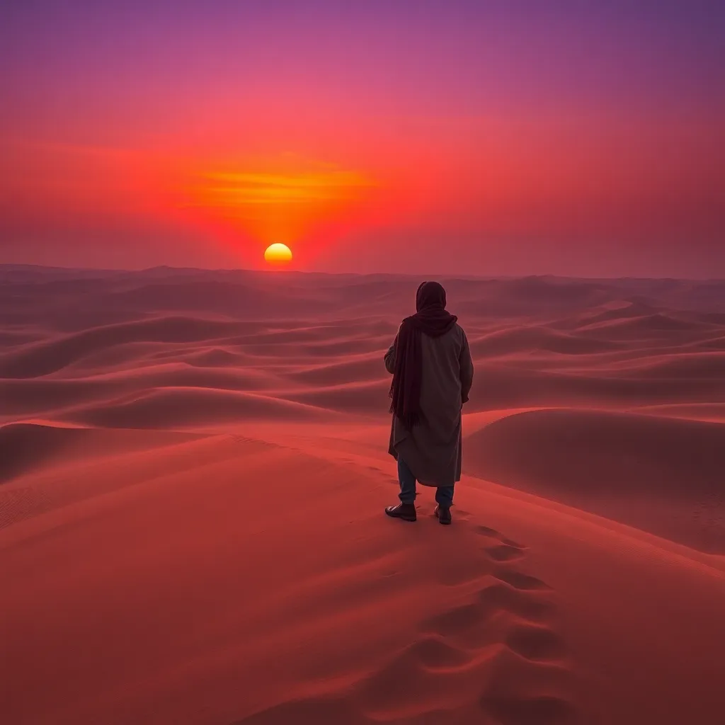 Twilight in the Sahara Desert