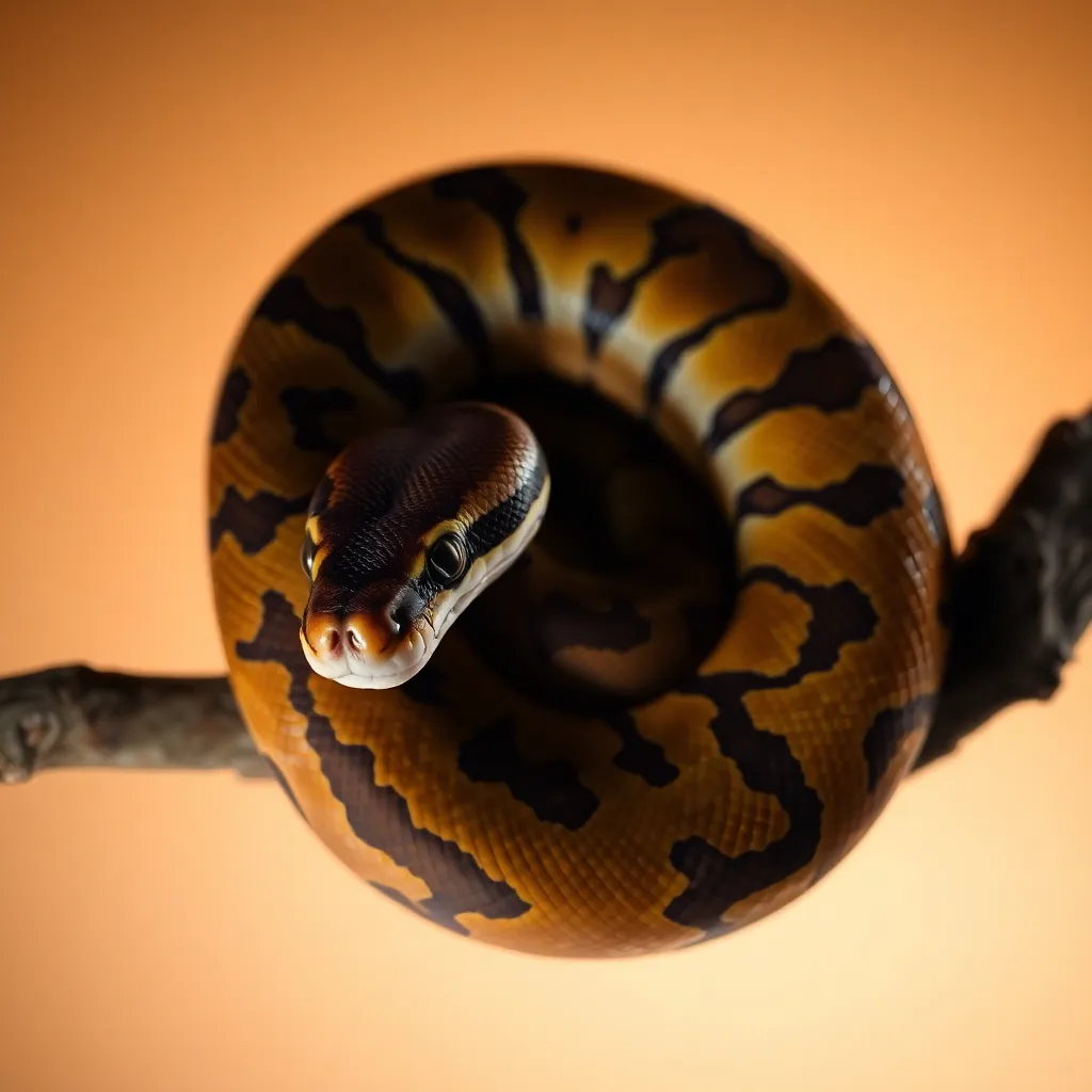 Elegant Ball Python Portrait