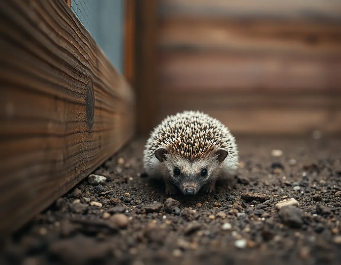 Curious Hedgehog in Its Habitat
