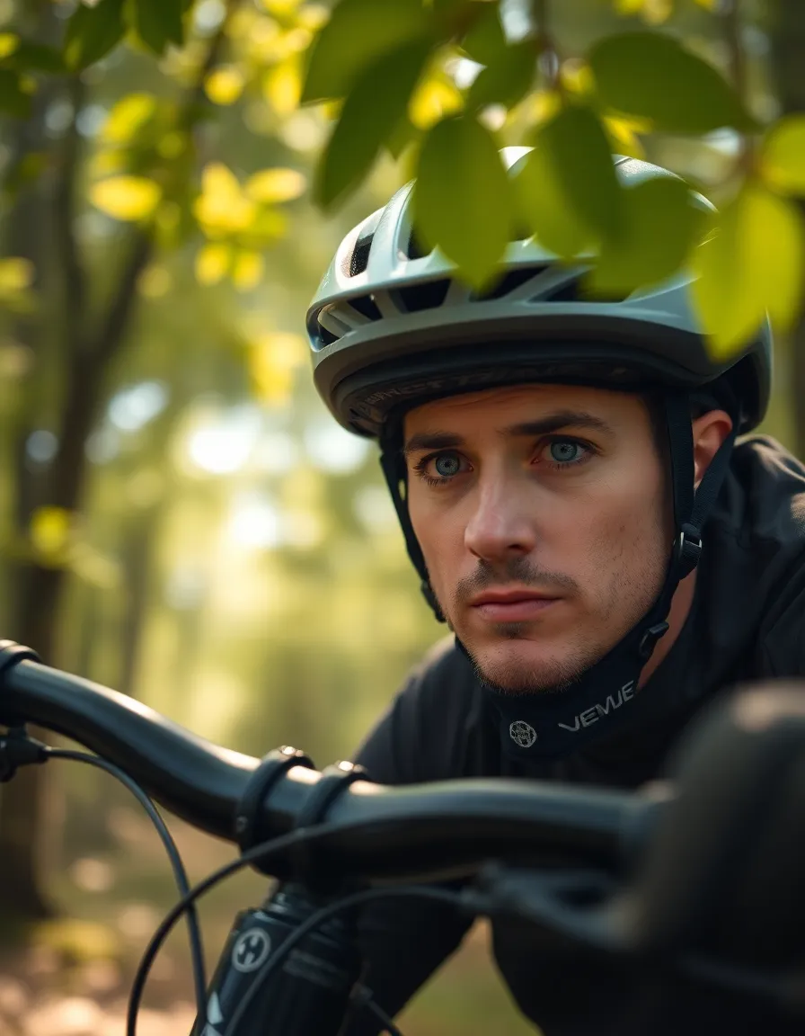 Mountain Biker Portrait in Nature