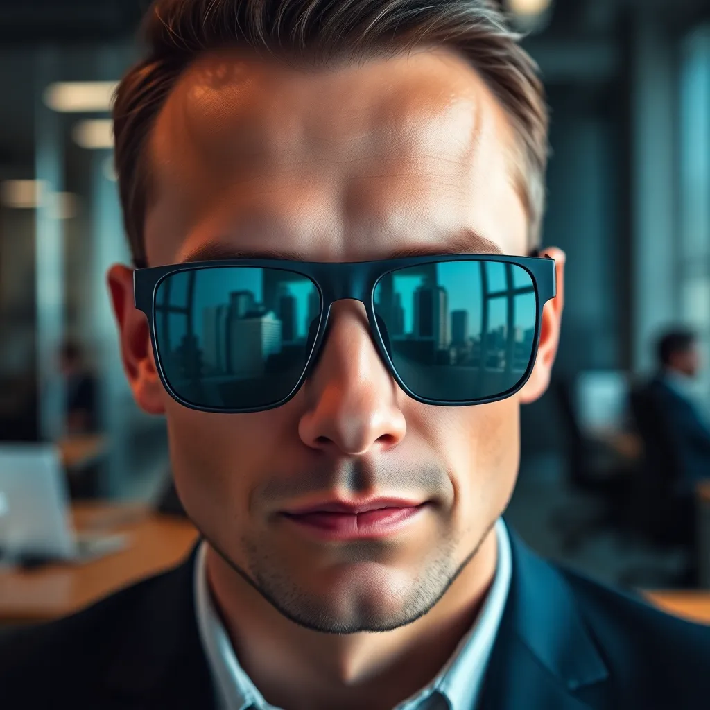 Stylish Eyewear in Modern Office