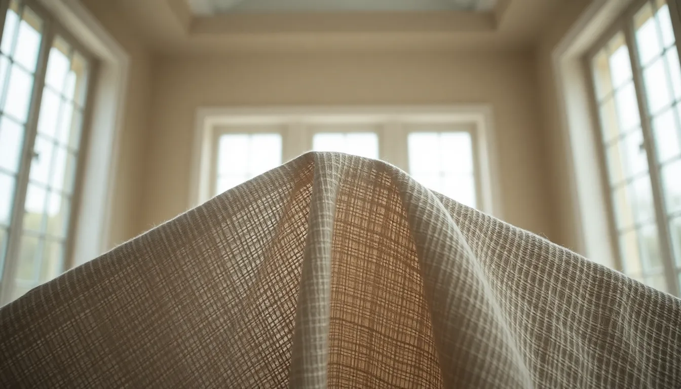 Close-Up of Textured Linen Fabric