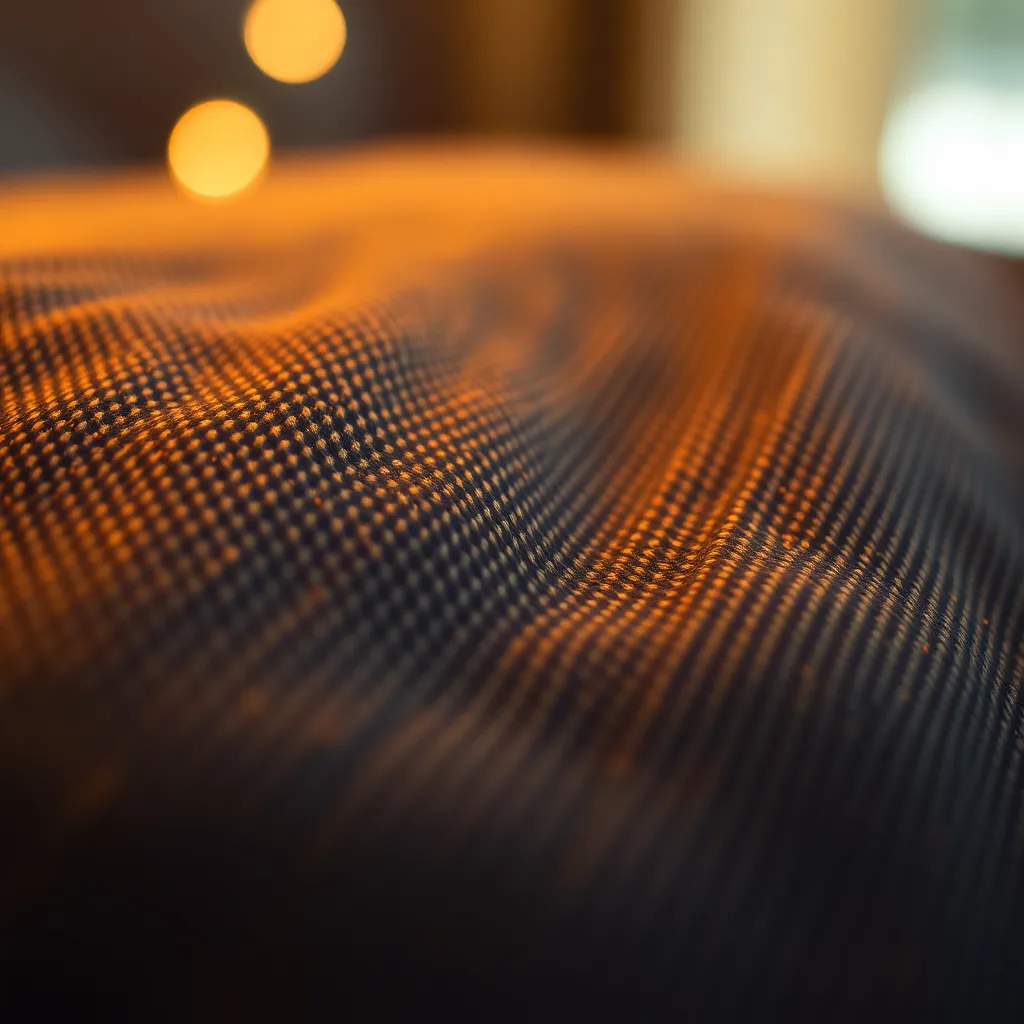 Close-Up of Rich Denim Fabric Texture