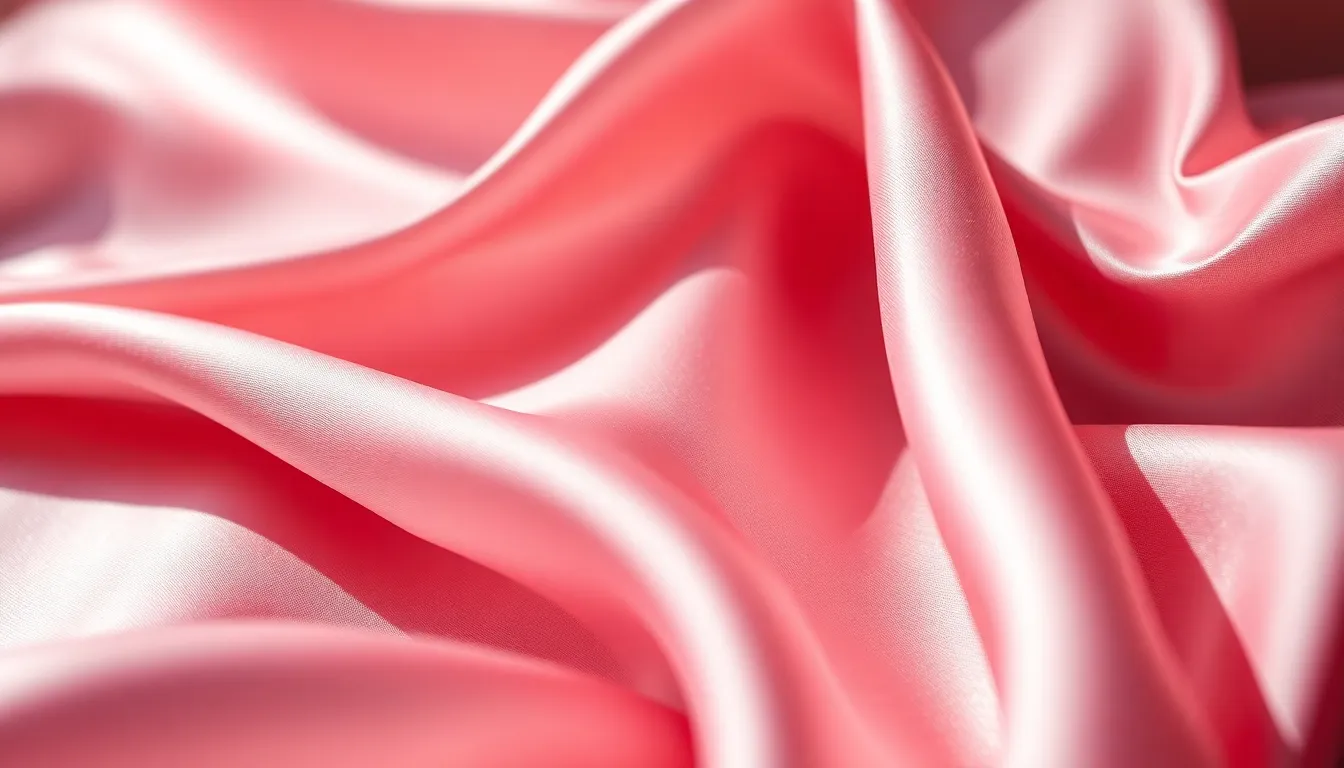 Glossy Silk Fabric in Afternoon Light