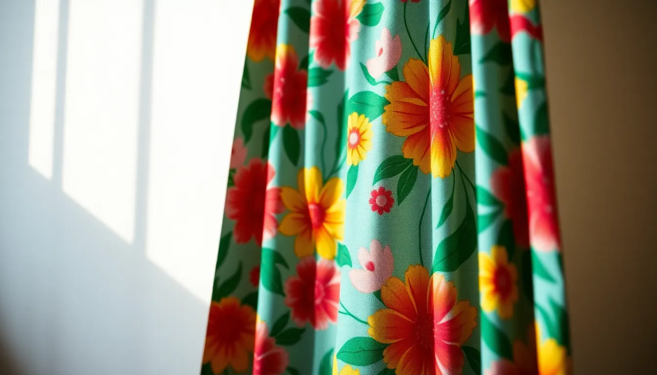 Vibrant Floral Cotton Fabric Hanging