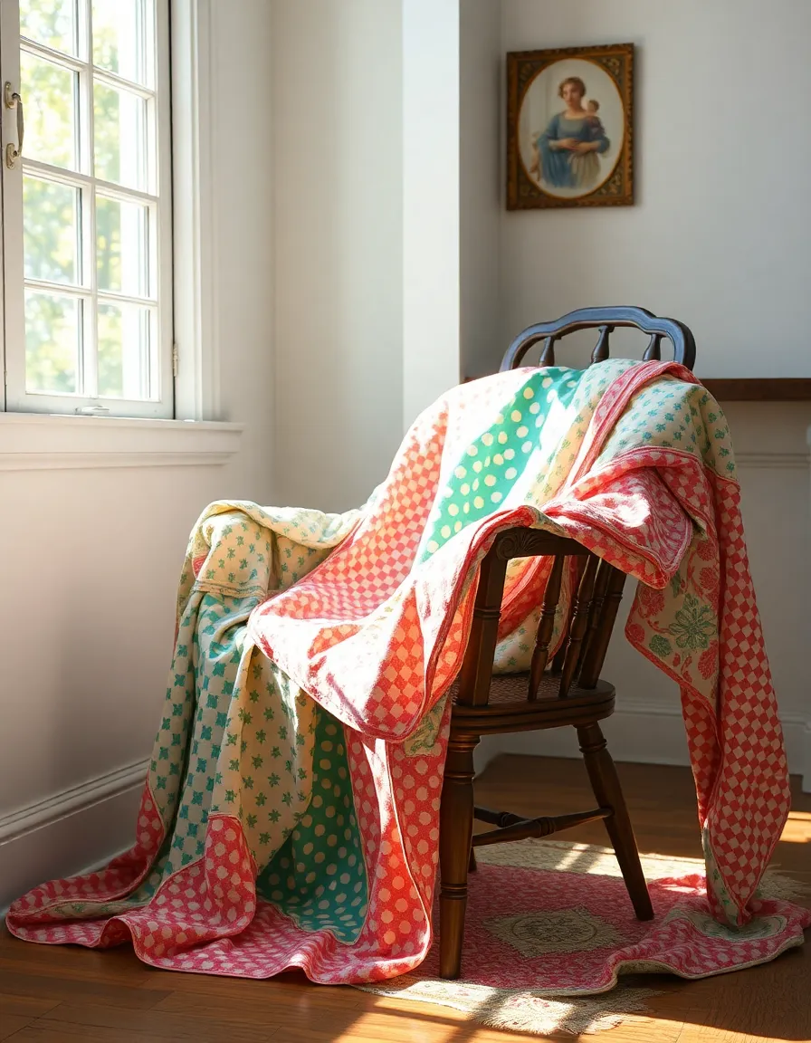 Whimsical Patterns on Vintage Chair