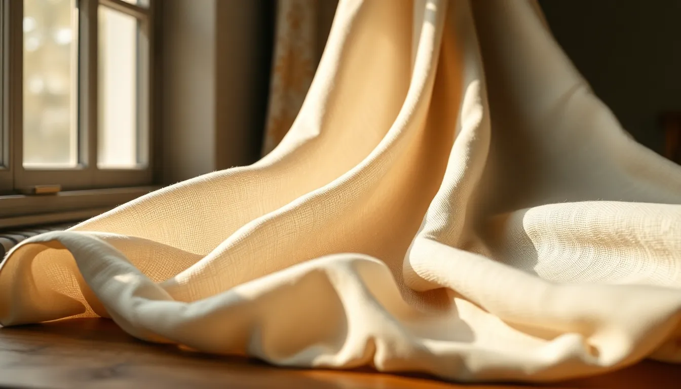 Close-Up of Elegant Linen Fabric