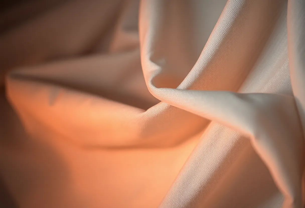 Close-Up of Soft Linen Fabric