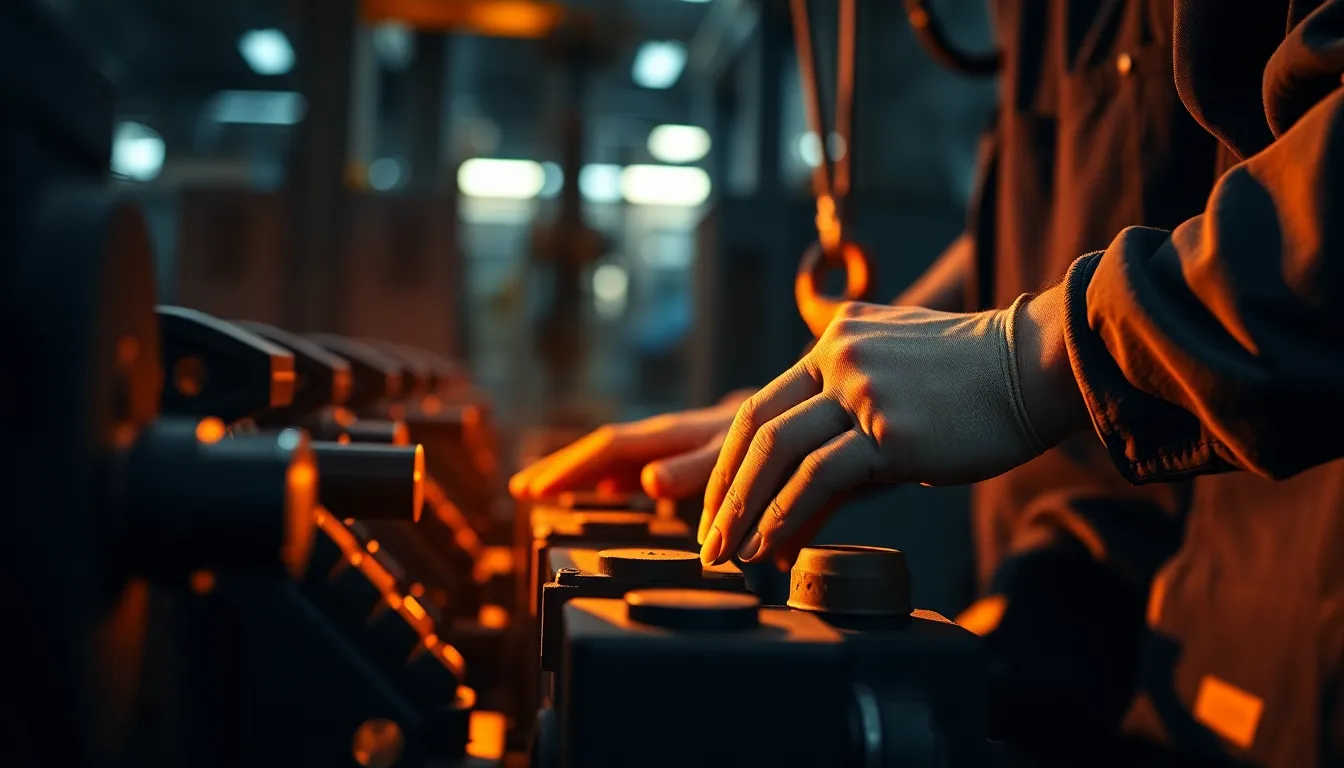 Worker Operating Heavy Machinery