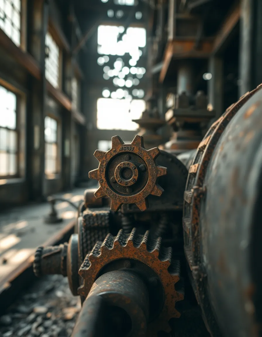 Rustic Beauty of Abandoned Factory Machinery