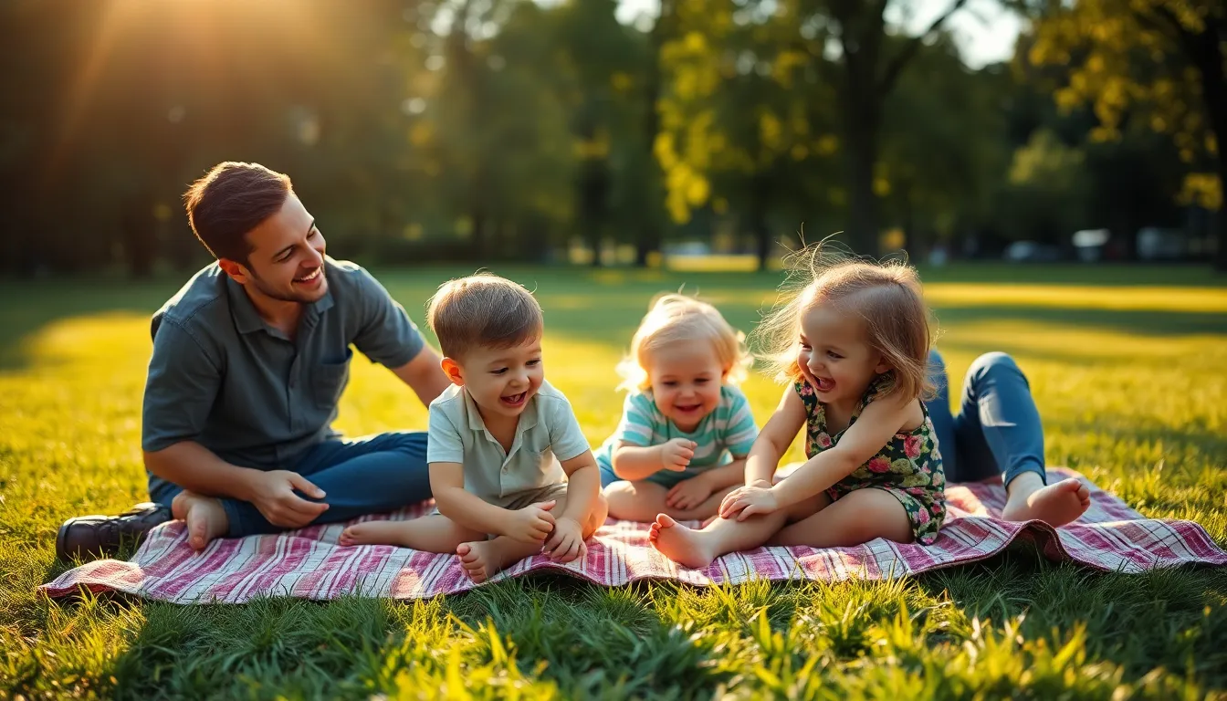 A warm and inviting scene depicting a family of four cuddled together on a cozy couch, with soft wool blankets wrapped around them. The warm light from a nearby lamp creates a golden hue, highlighting their laughter and joy. The room is filled with rich textures and the natural grain of the oak table adds a homely touch. This intimate moment captures the essence of togetherness and warmth.