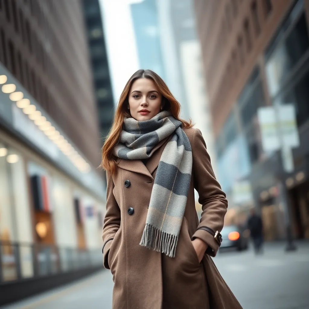 Chic Winter Fashion in Urban Setting