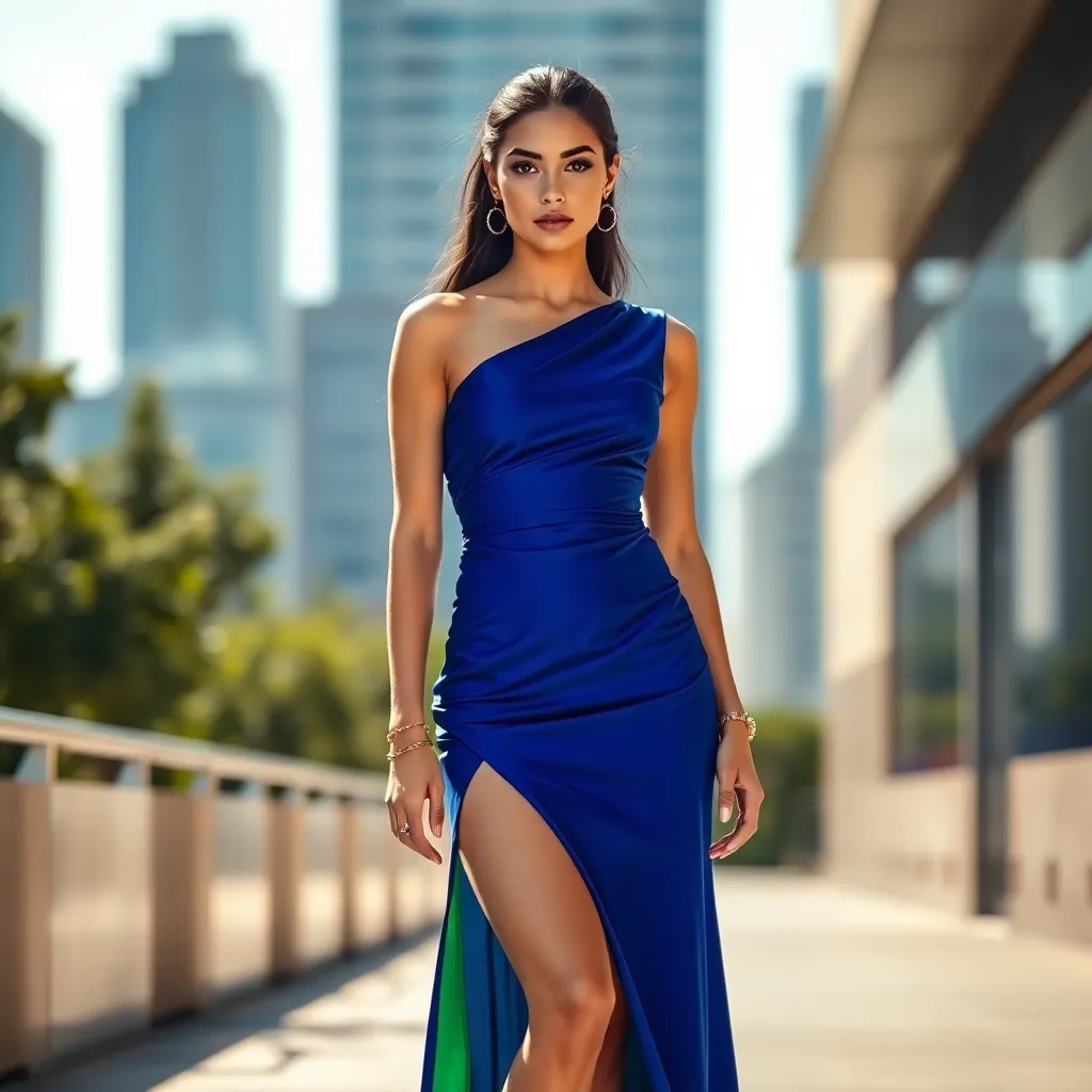 Urban High-Fashion Model in Soft Light