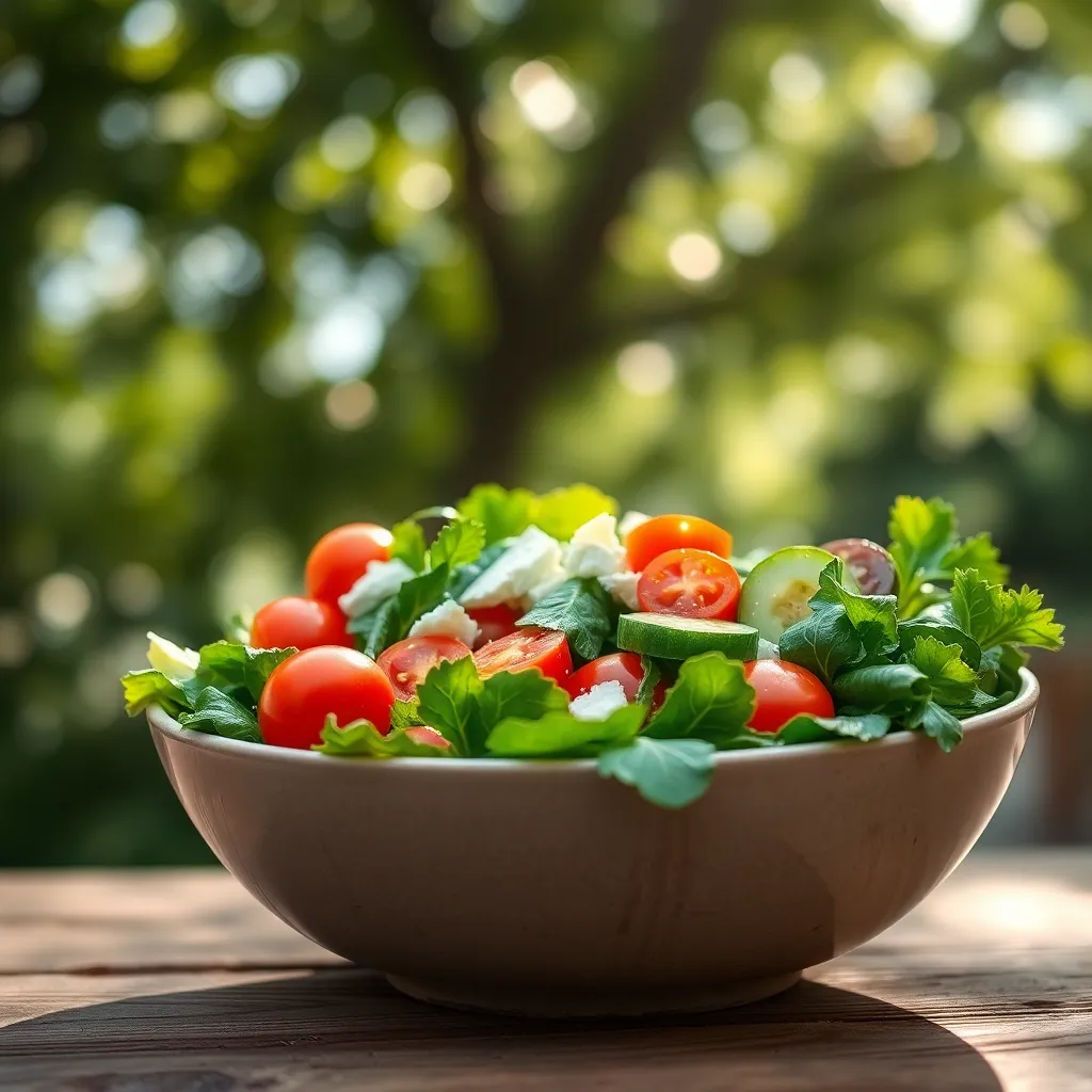 Vibrant Salad Bowl with Fresh Ingredients