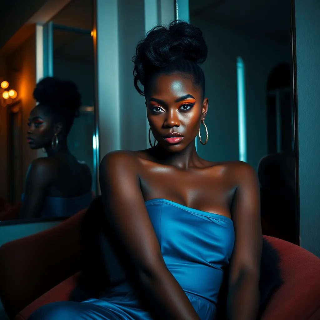 Elegant Woman in Modern Interior