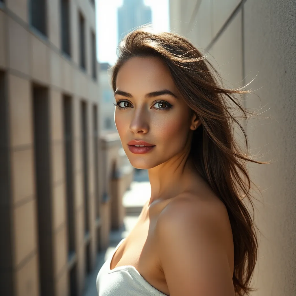 Urban Fashion Model on City Street