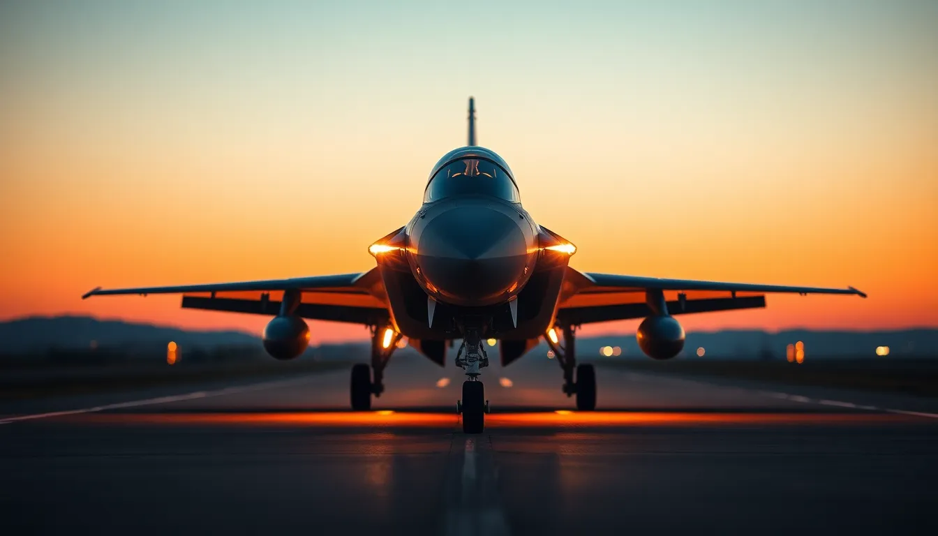 Fighter Jet Preparing for Takeoff