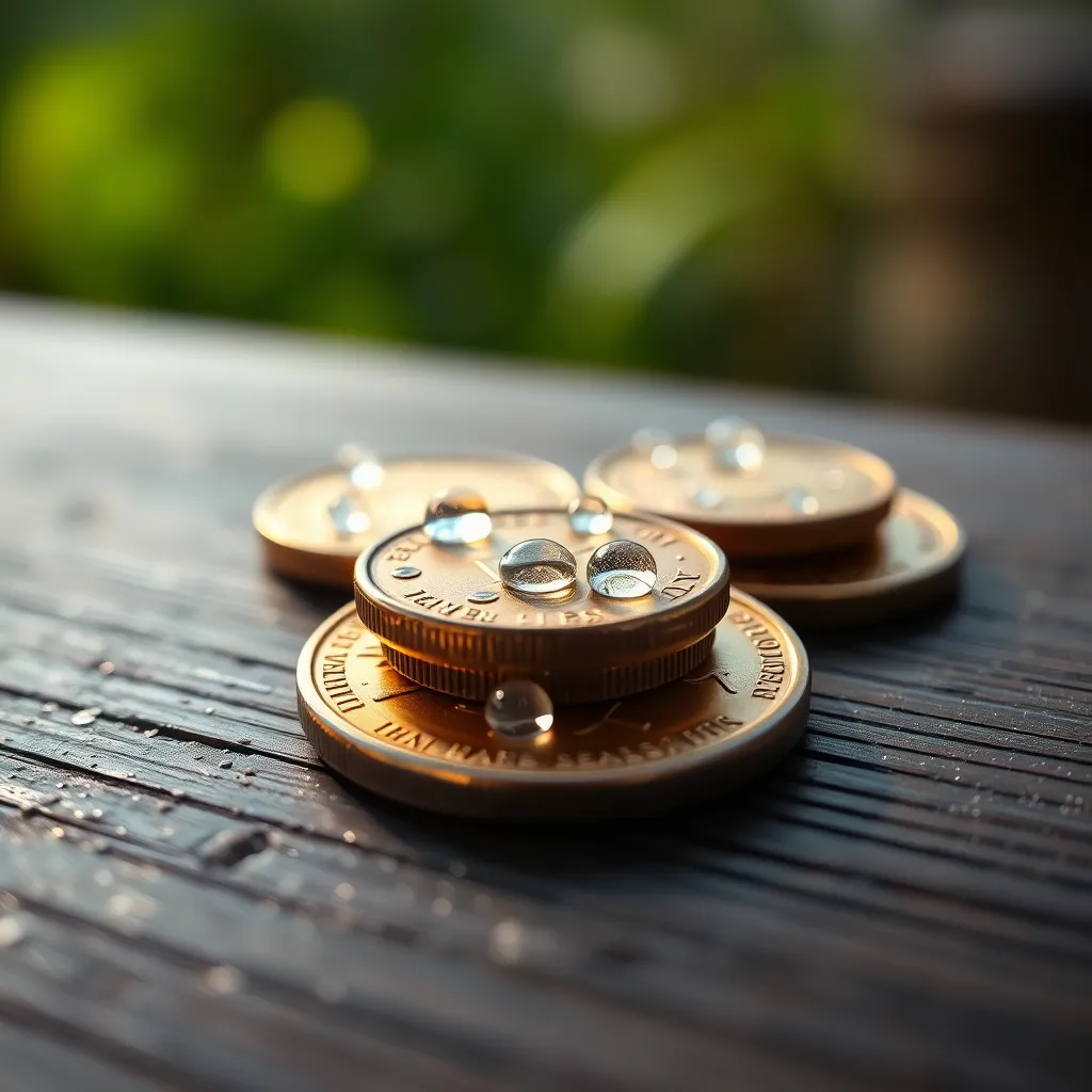 Dew on Freshly Minted Coins