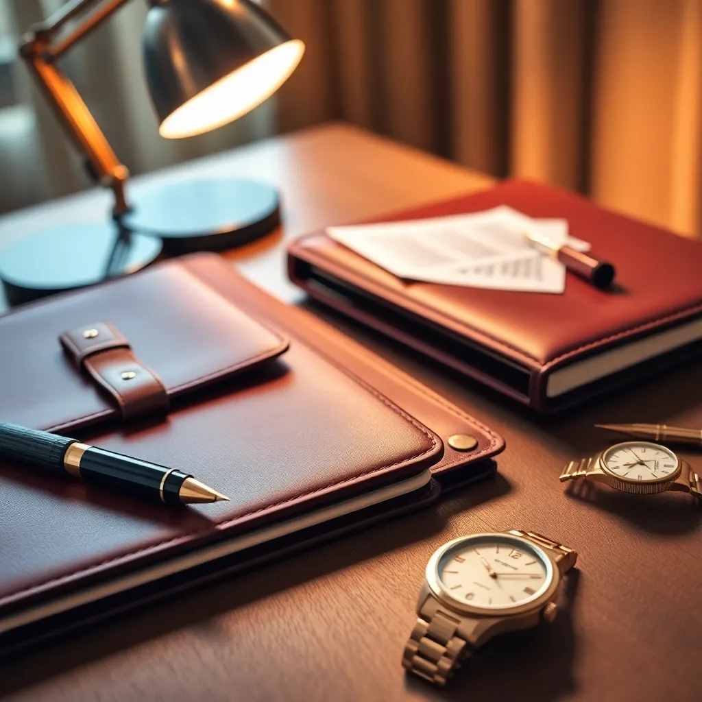 Luxurious Financial Planner's Desk Flat Lay