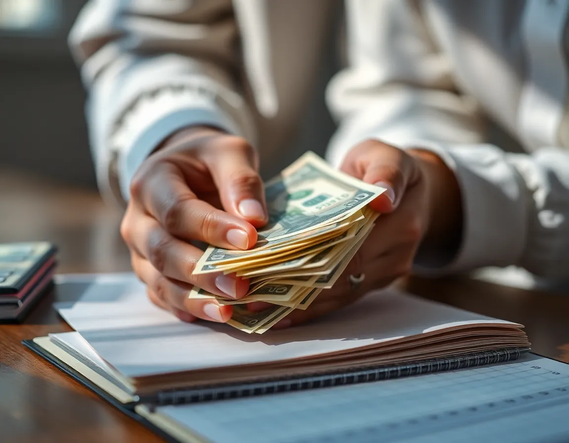 Counting Cash in Financial Ledger