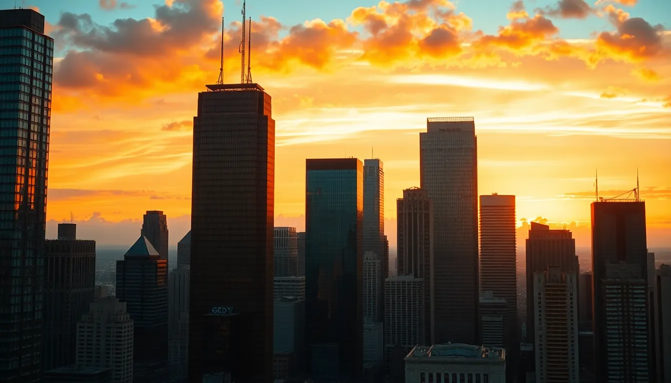 City Skyline at Golden Hour