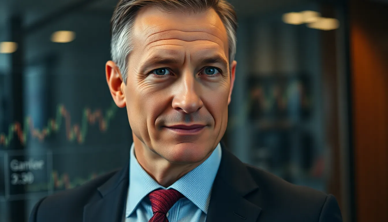 Confident Businessman in Modern Office