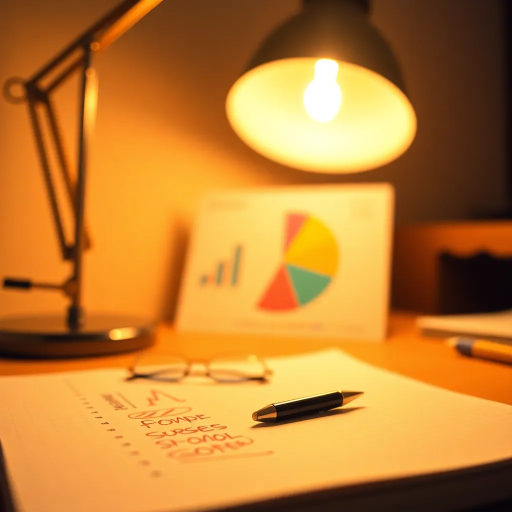 Vibrant Financial Pie Chart Insights