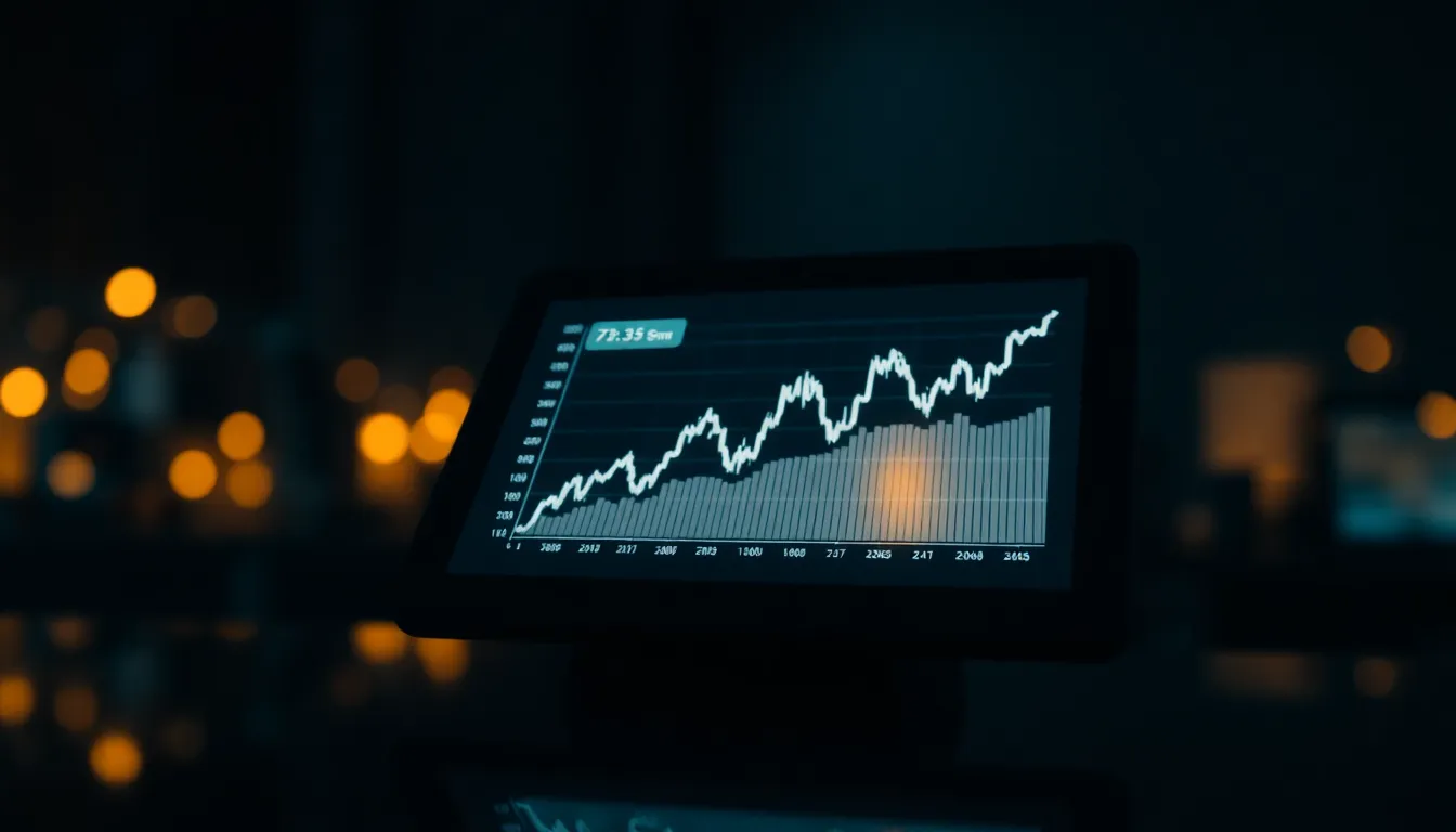 Modern Digital Financial Data Display