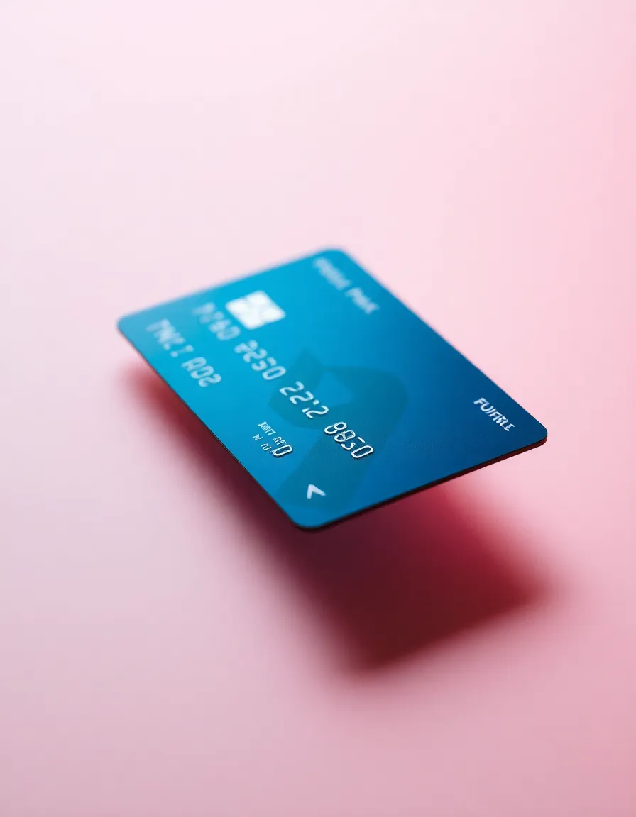 Close-Up of a Modern Bank Card