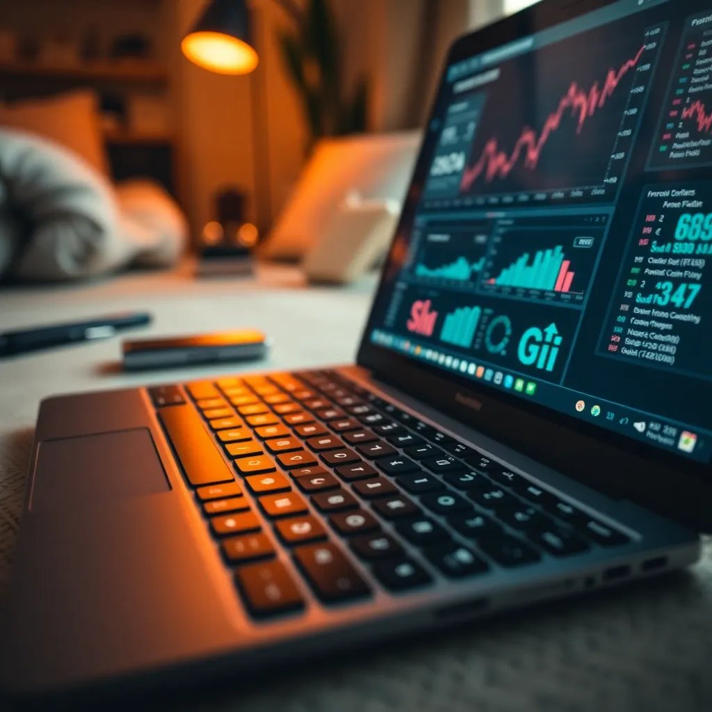 Innovative Fintech Software Flat Lay