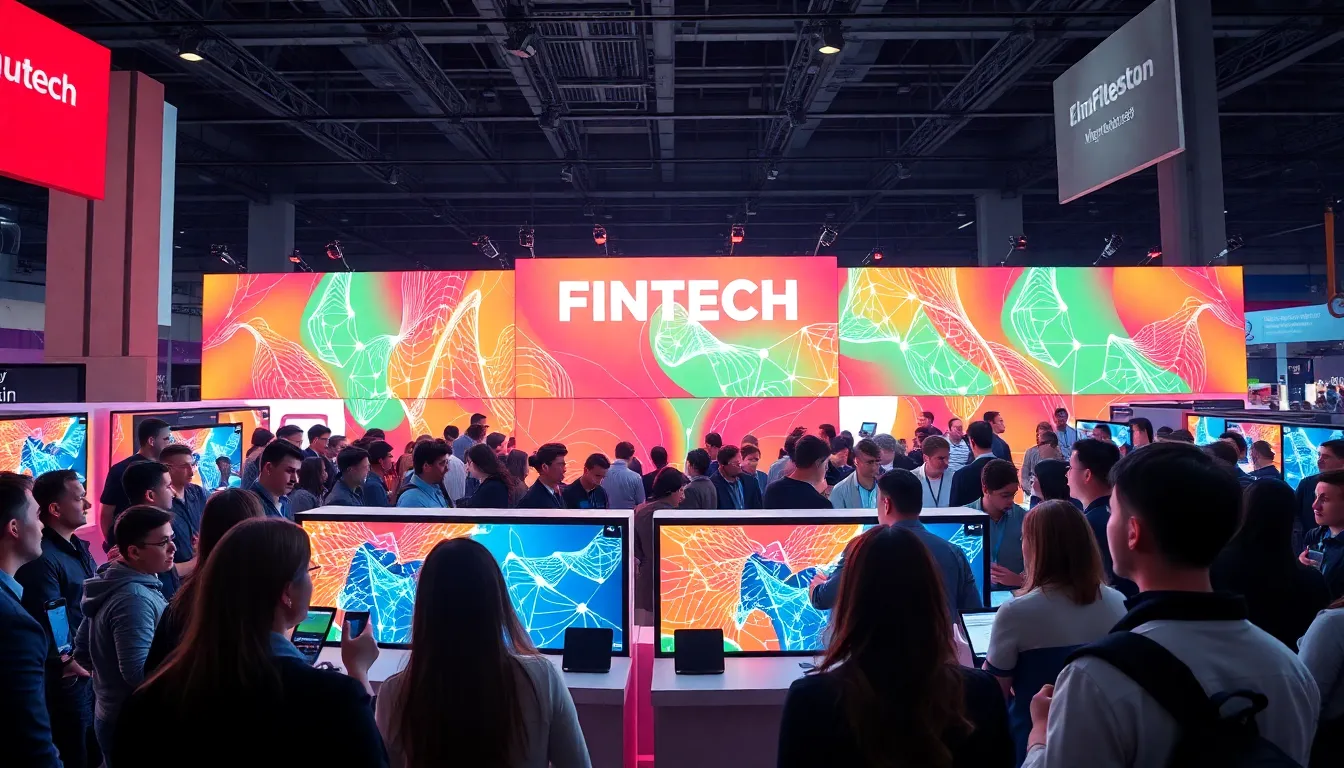 Fintech Conference Booth with Augmented Reality Displays