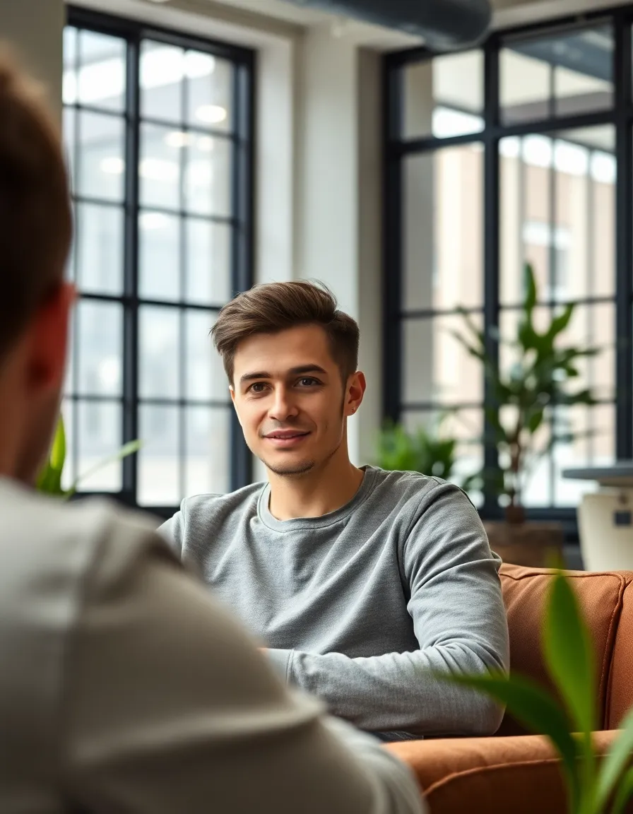 Entrepreneur Discussing Fintech Solutions on Video Call