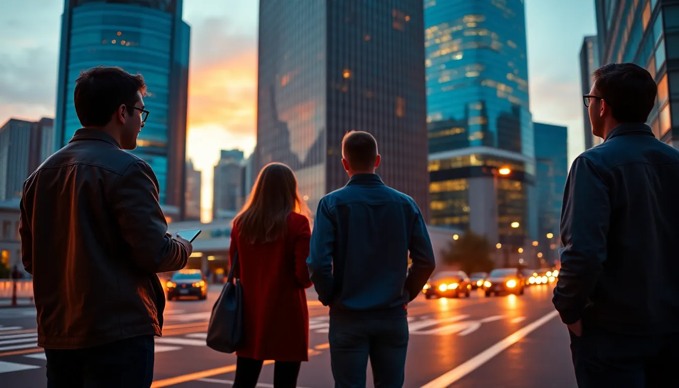 Young Professionals Discussing Fintech Innovations