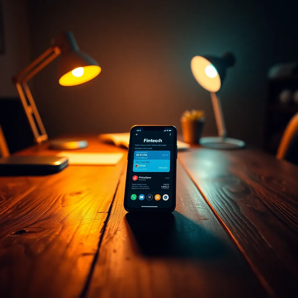 Fintech App on Smartphone