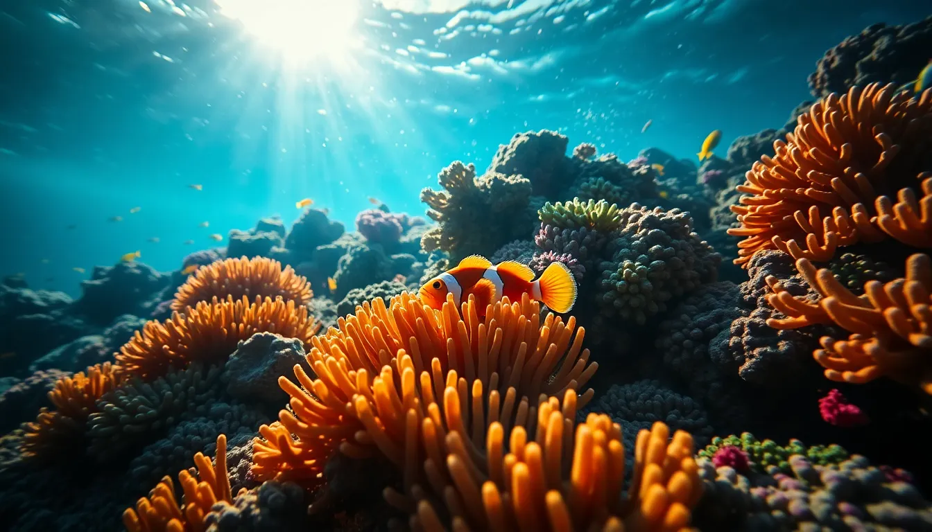 Vibrant Coral Reef with Tropical Fish