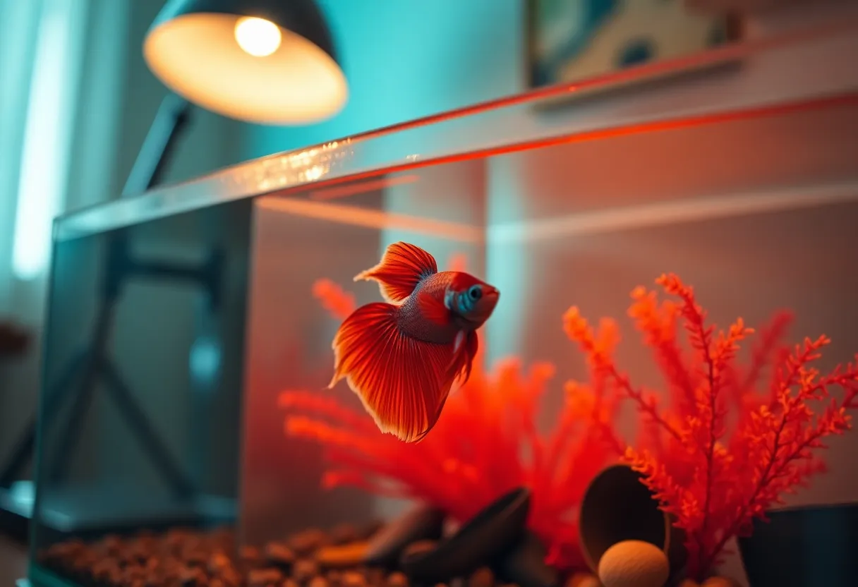 Cozy Evening with Betta Fish