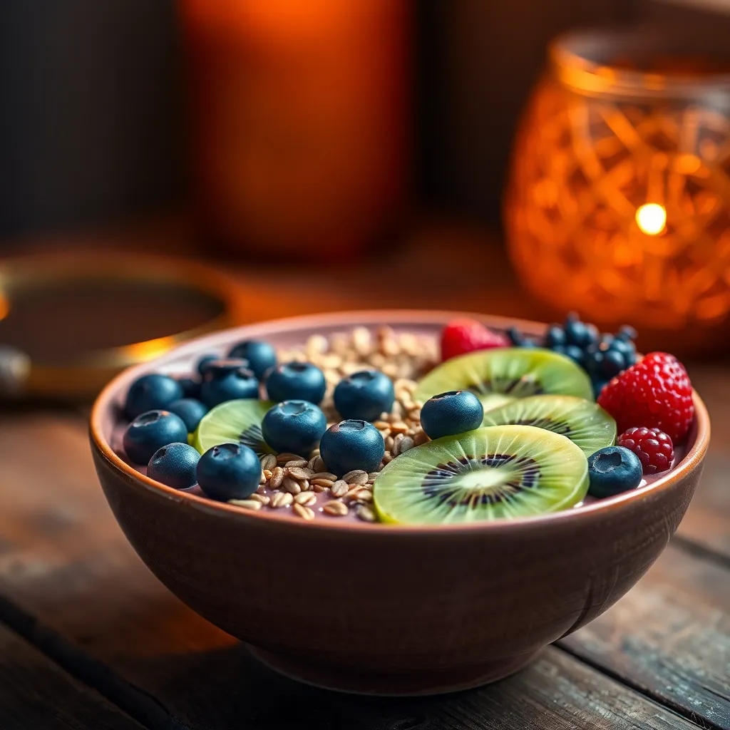 Vibrant Smoothie Bowl Close-Up