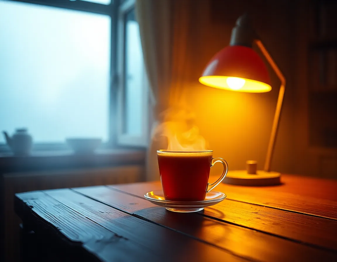 Cozy Tea Time with Fog