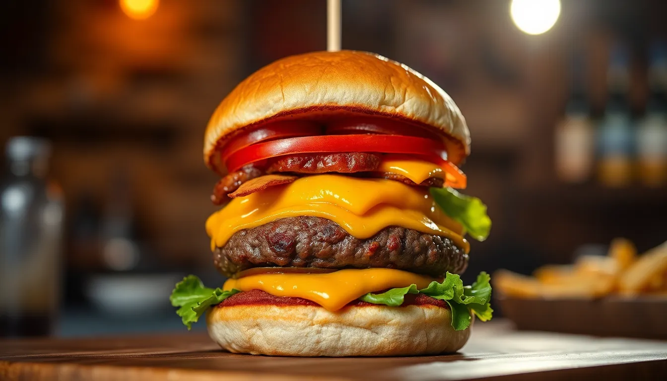 Gourmet Burger Close-Up