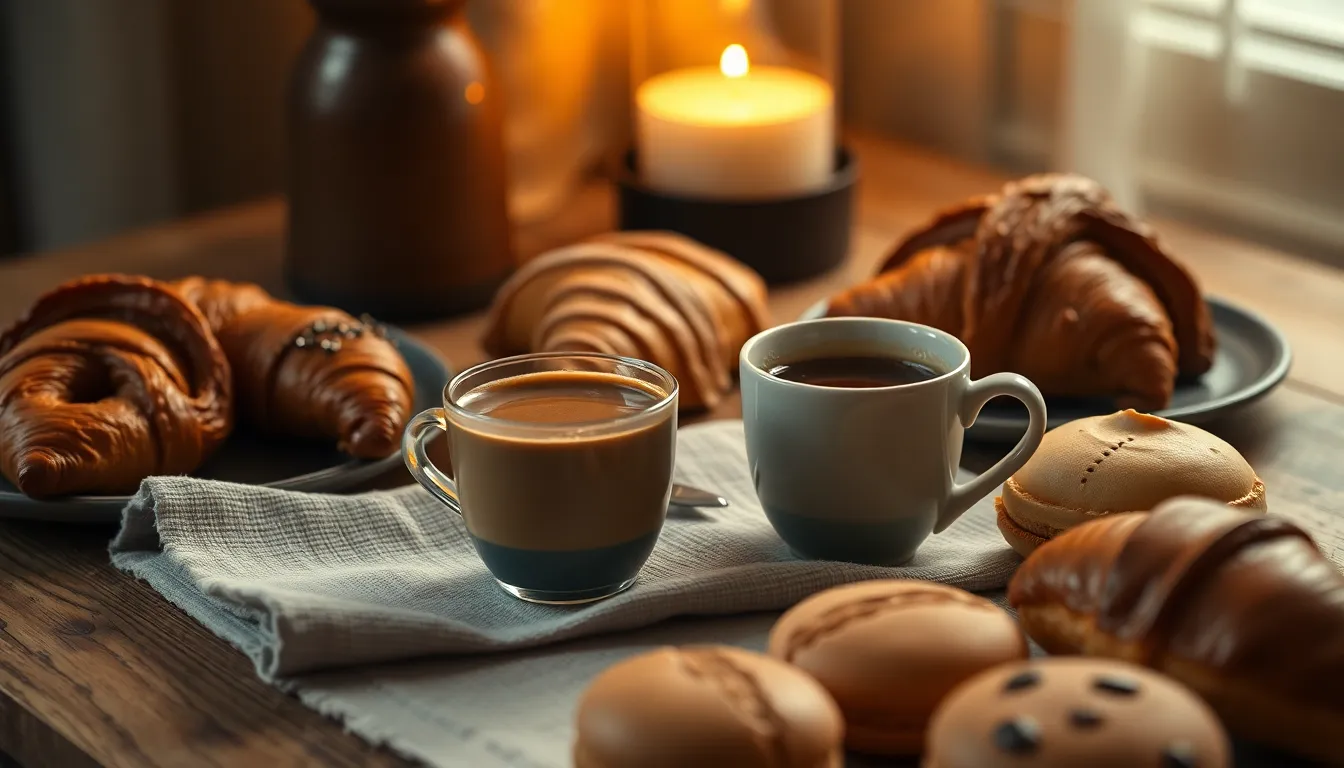 Cozy Coffee and Pastry Still Life