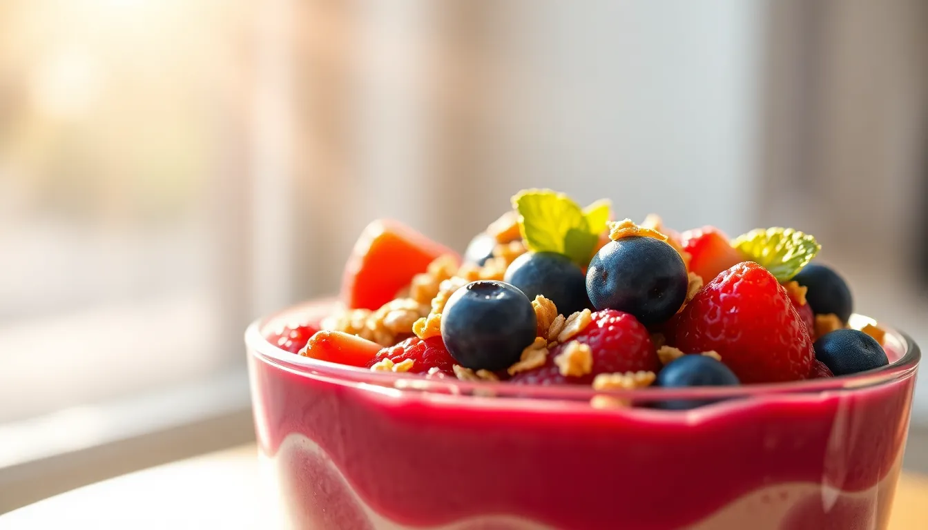 Vibrant Smoothie Bowl Close-Up