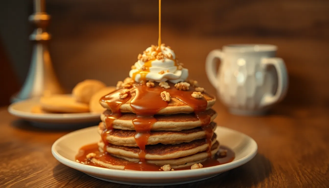 Cozy Stack of Pancakes with Caramel