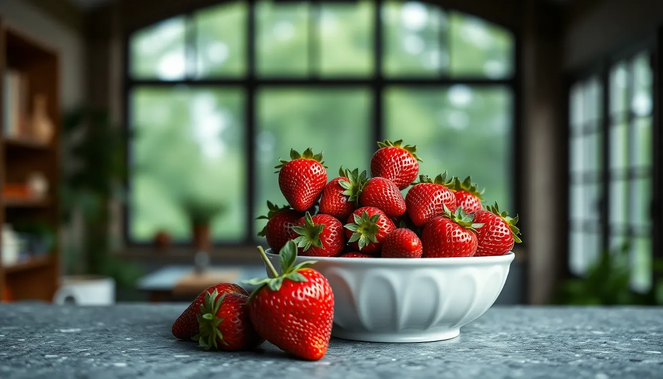 Fresh Strawberries in Natural Light