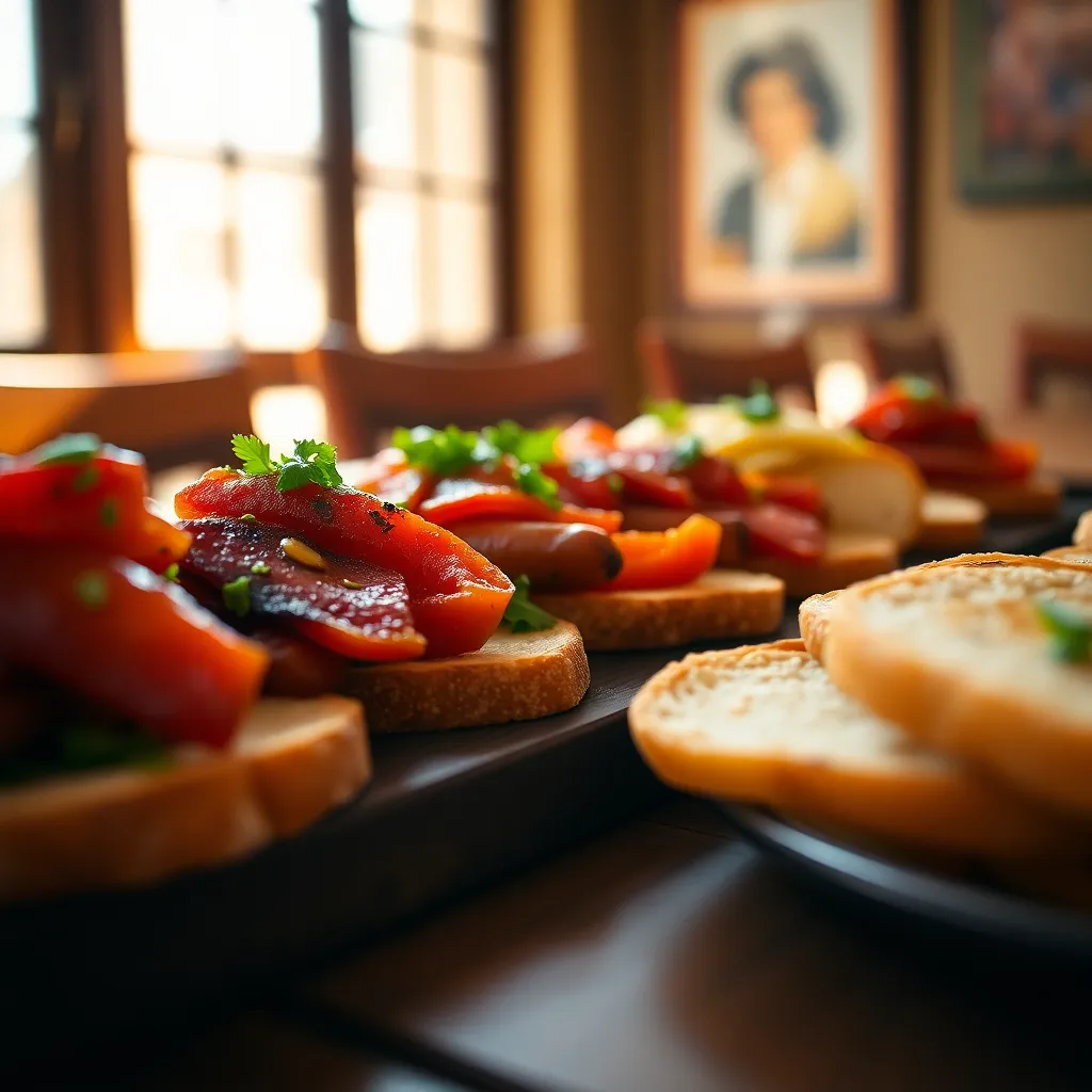 Artfully Arranged Spanish Tapas Platter