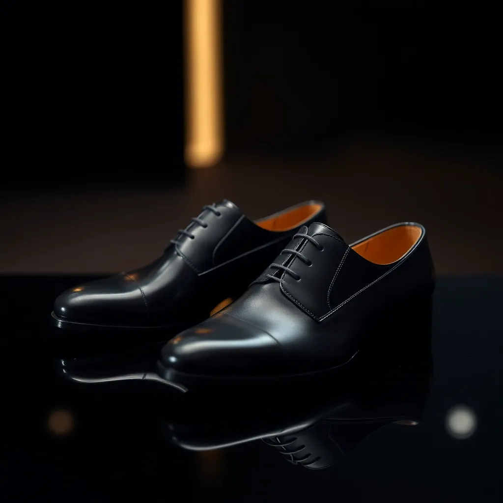 Sleek Formal Shoes on Polished Surface