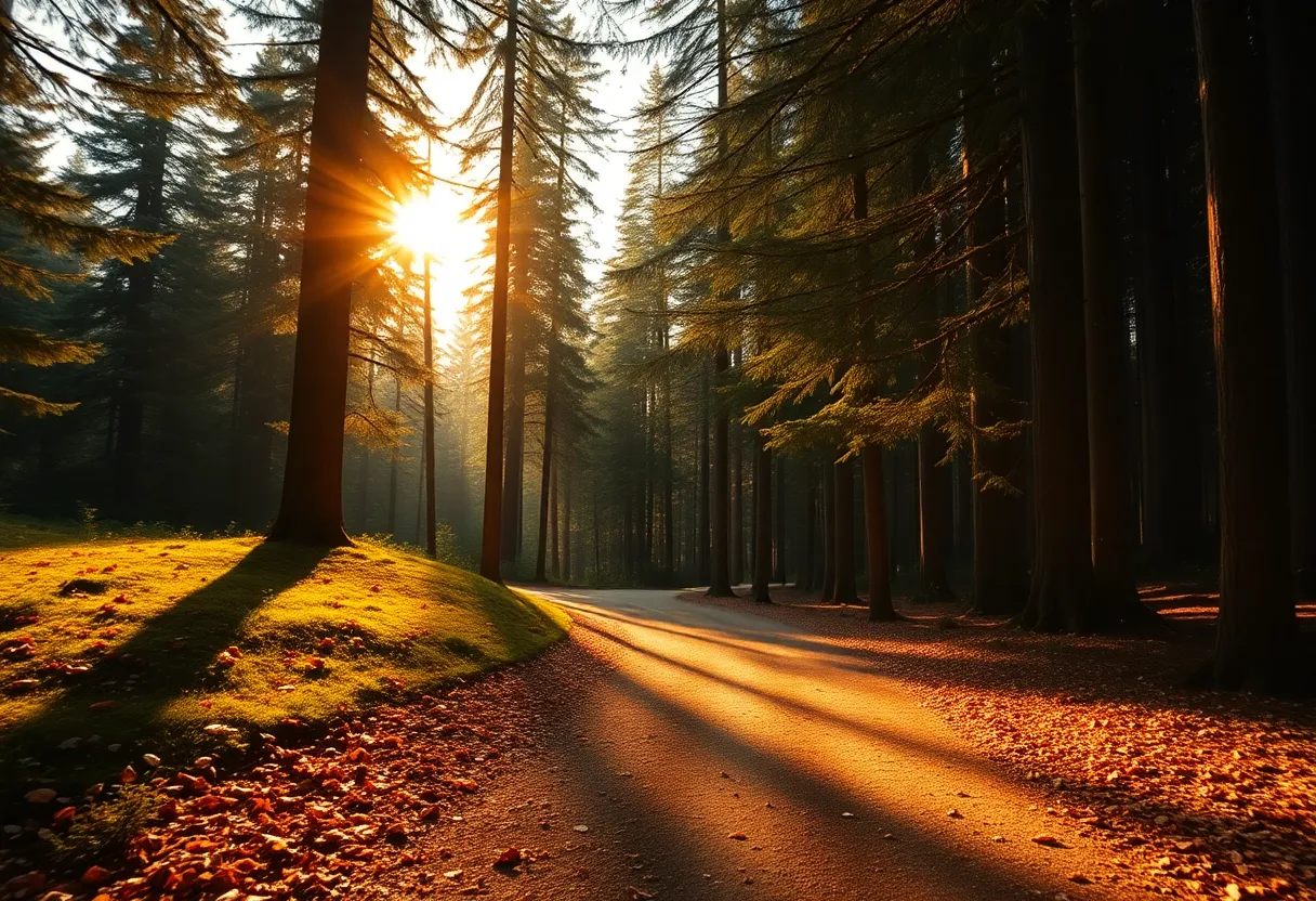 Golden Hour Forest Serenity
