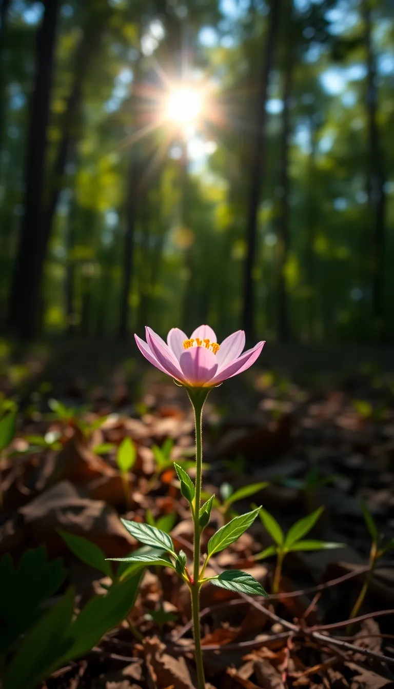 Blooming Wildflower in Morning Sunlight